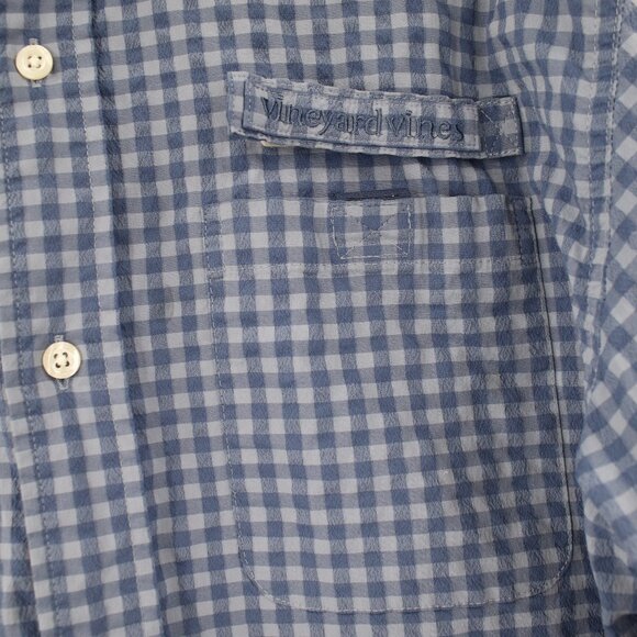 Vineyard Vines Harbor Shirt Mens Small Plaid Performance Vented Button Down fish - Picture 3 of 14